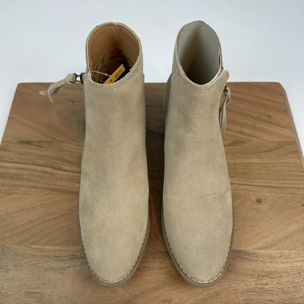 New White Mountain Taupe‎ 984204079 Genuine Leather Ankle Boot Shoes Size 8.5
